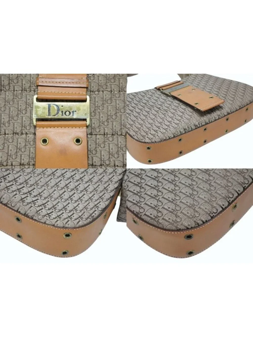 Dior Bag Street Chic Trotter Line Beige Brown Gold